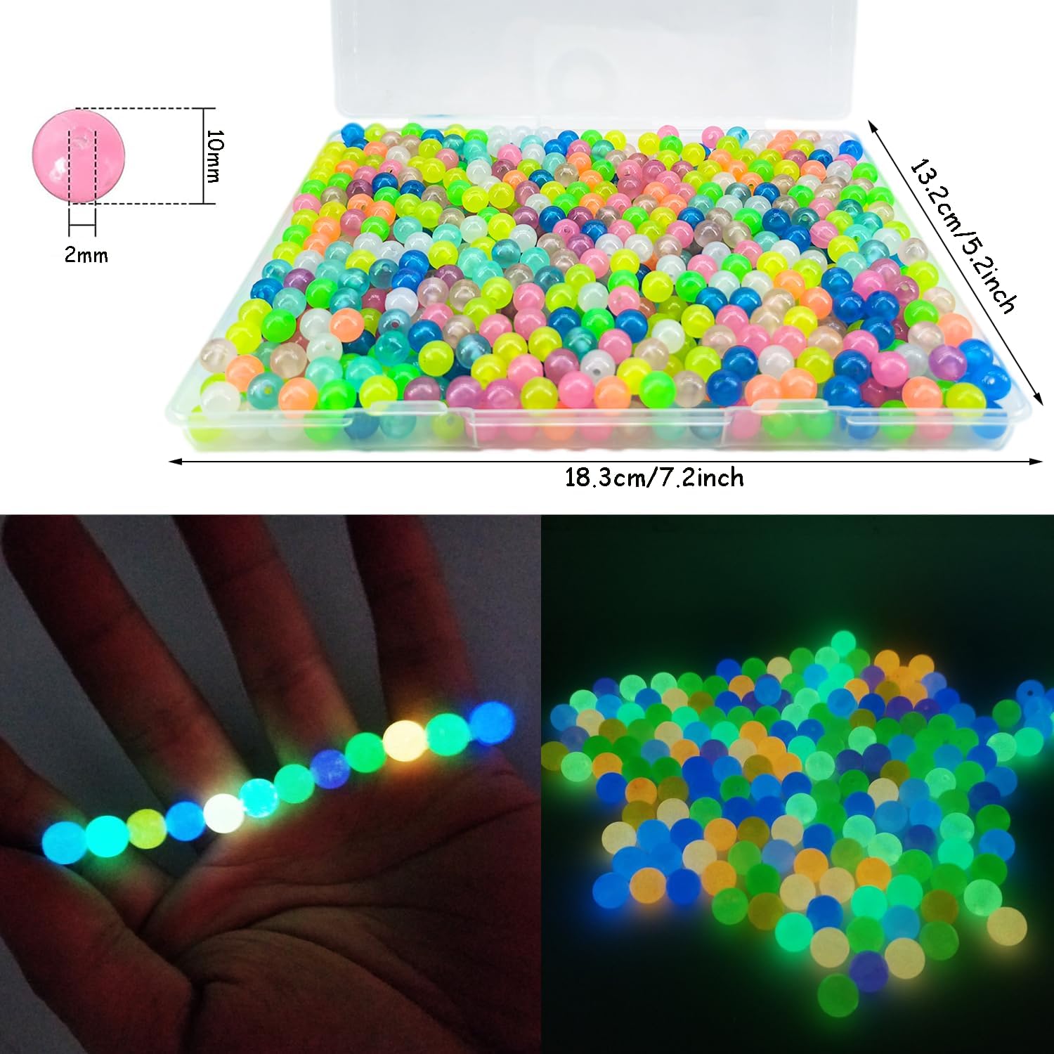 Beads in bulk with cords