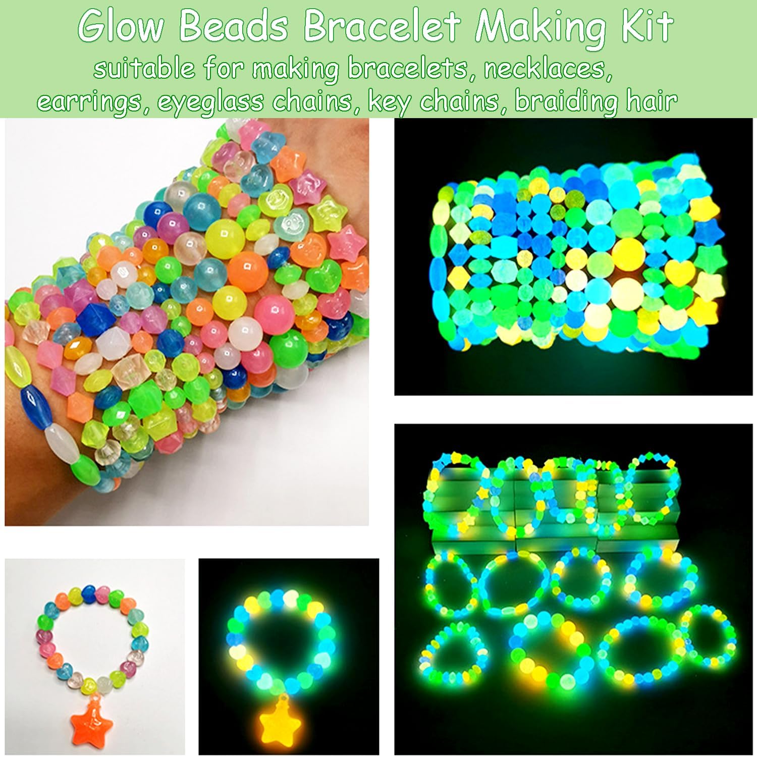 Kids bracelet craft with UV beads