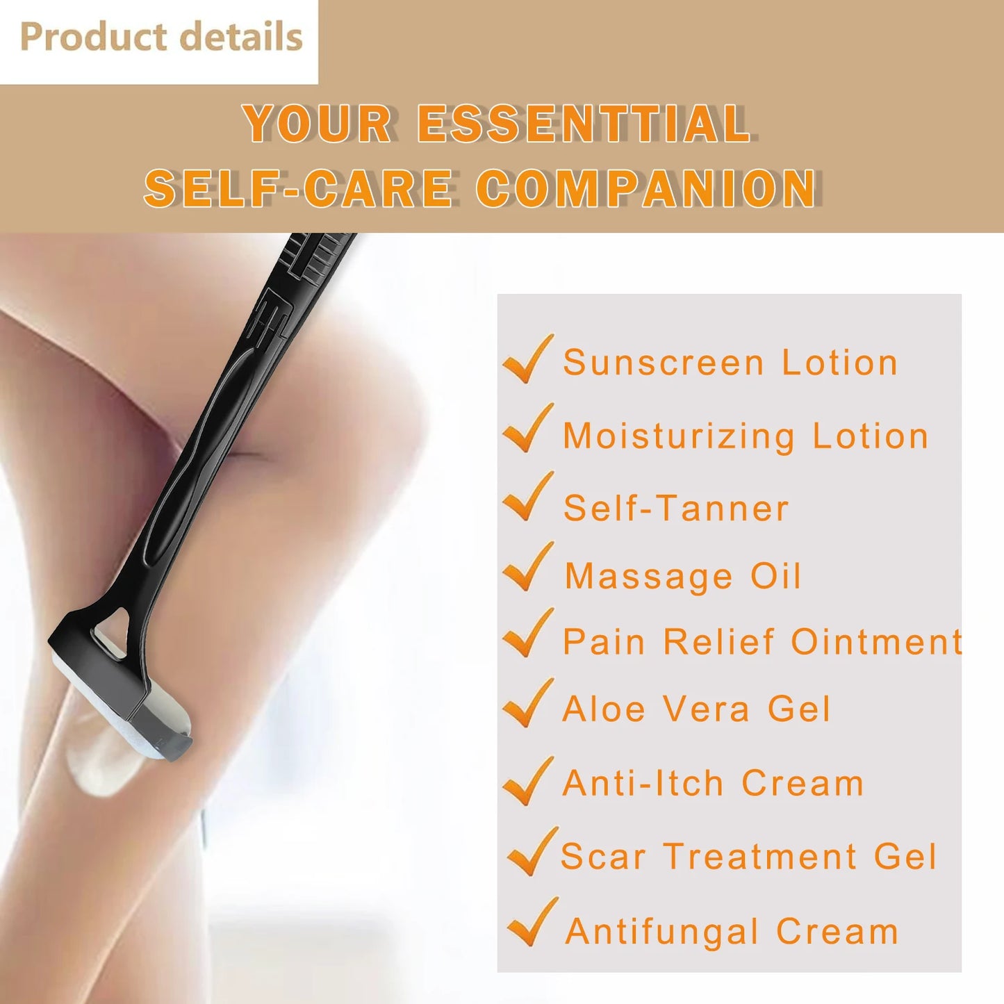 Back roller applicator folded compact