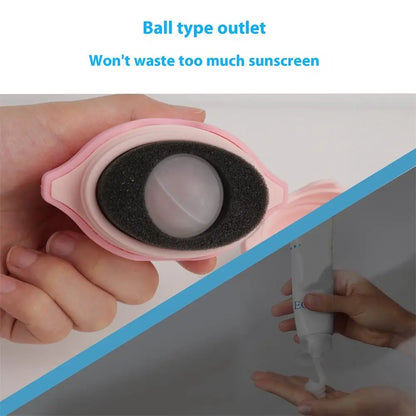 Kids sunscreen roller with refillable chamber
