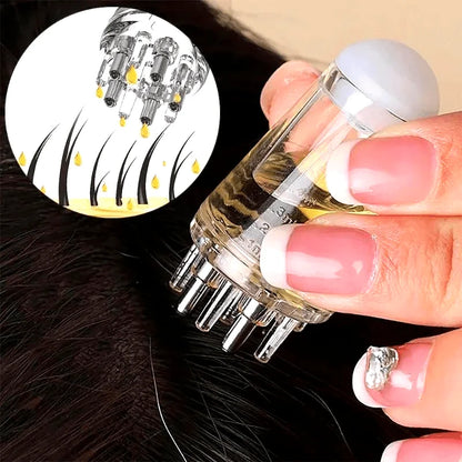 Scalp and part-line roller-ball applicator comb