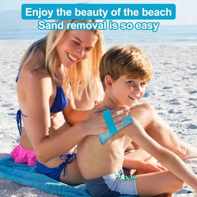 Pouch clipped to beach bag