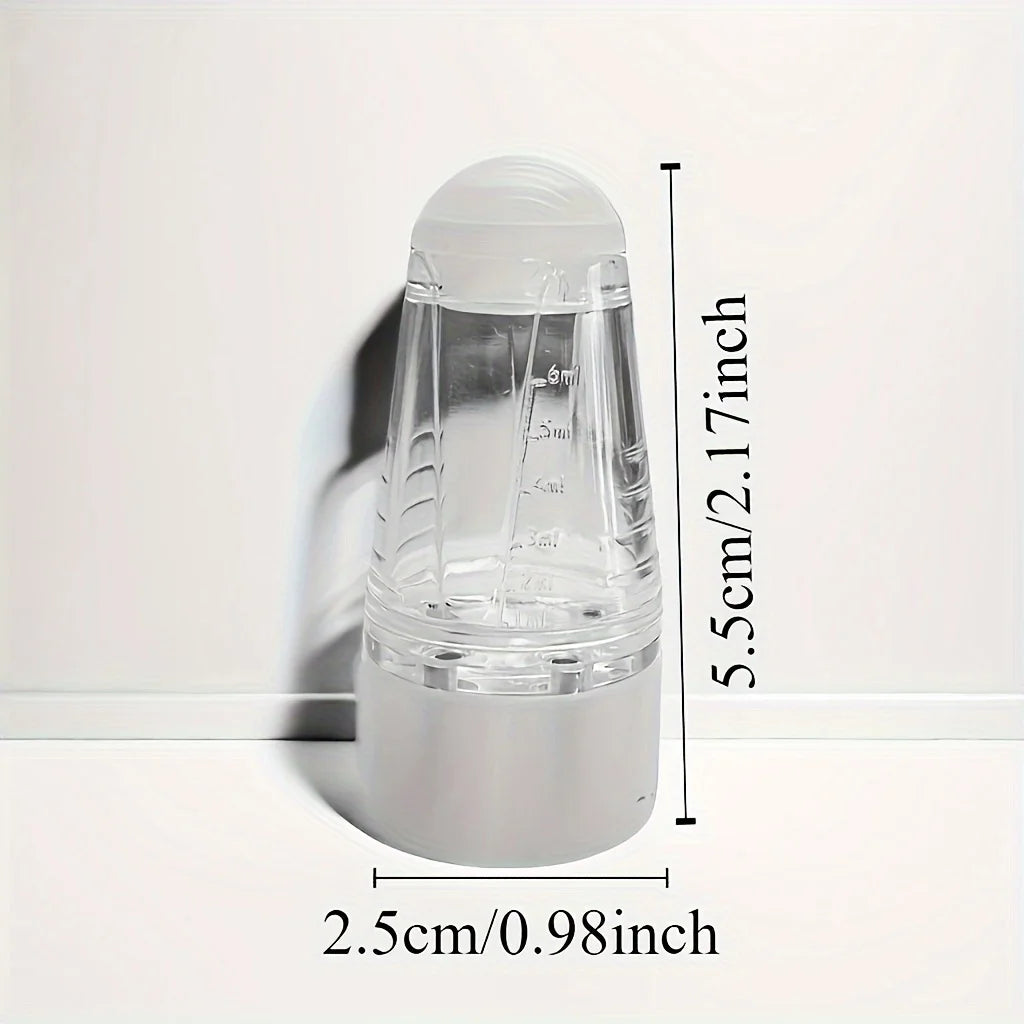Roller comb in use on scalp