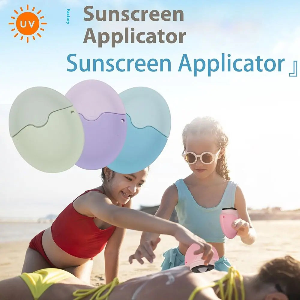 Kids sunscreen roller applicator in use