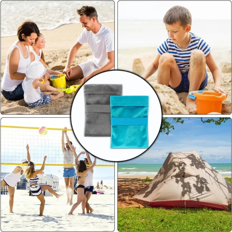 Sand pouch used on child's feet