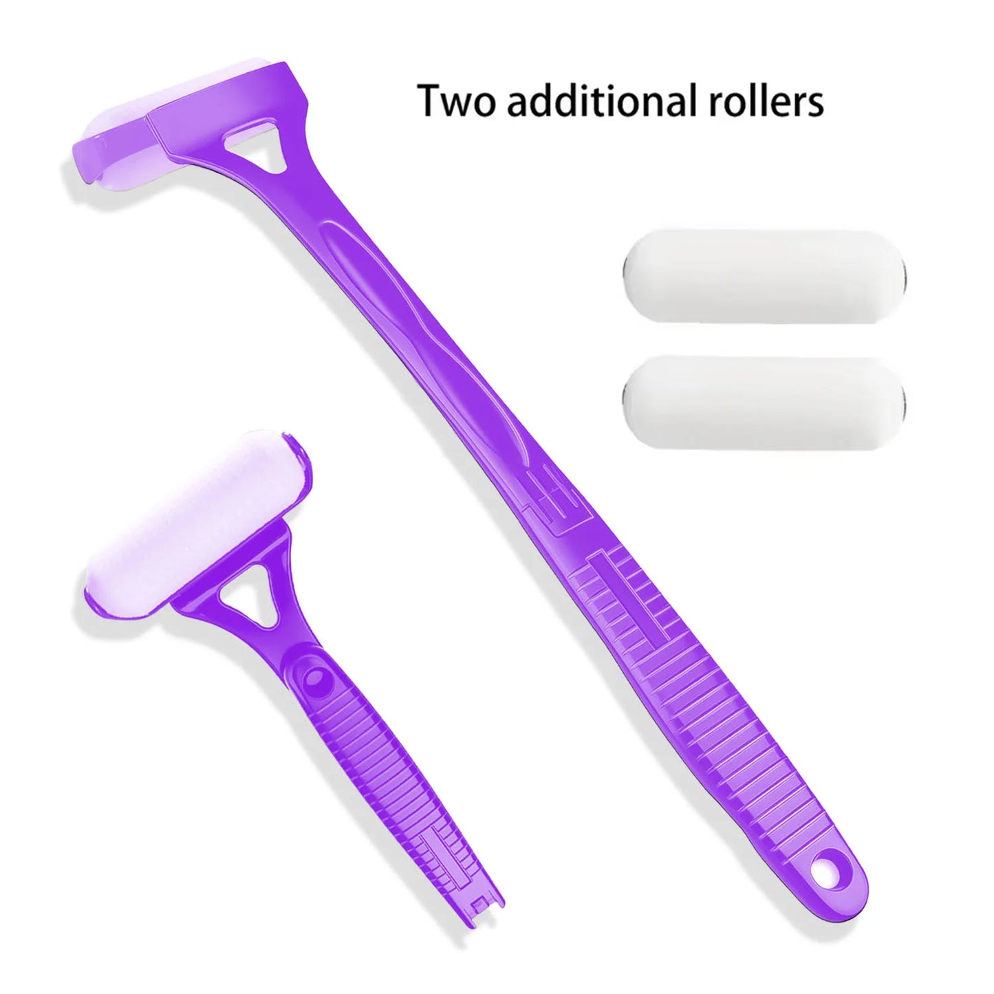 Replacement roller heads purple 2-pack