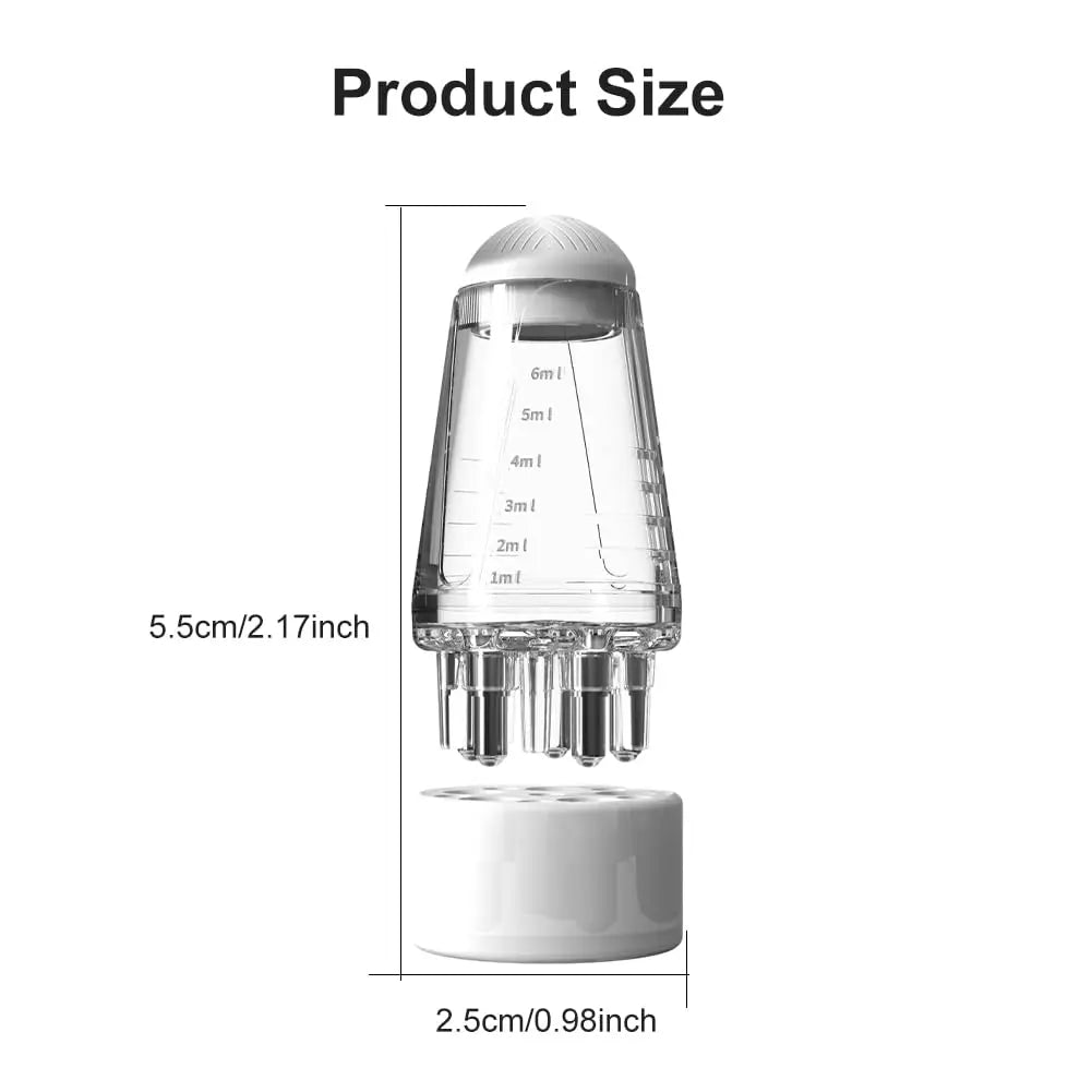 Scalp applicator filling chamber