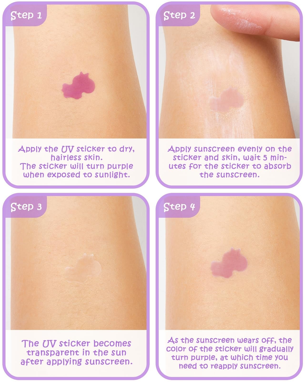 UV dots colour change demonstration