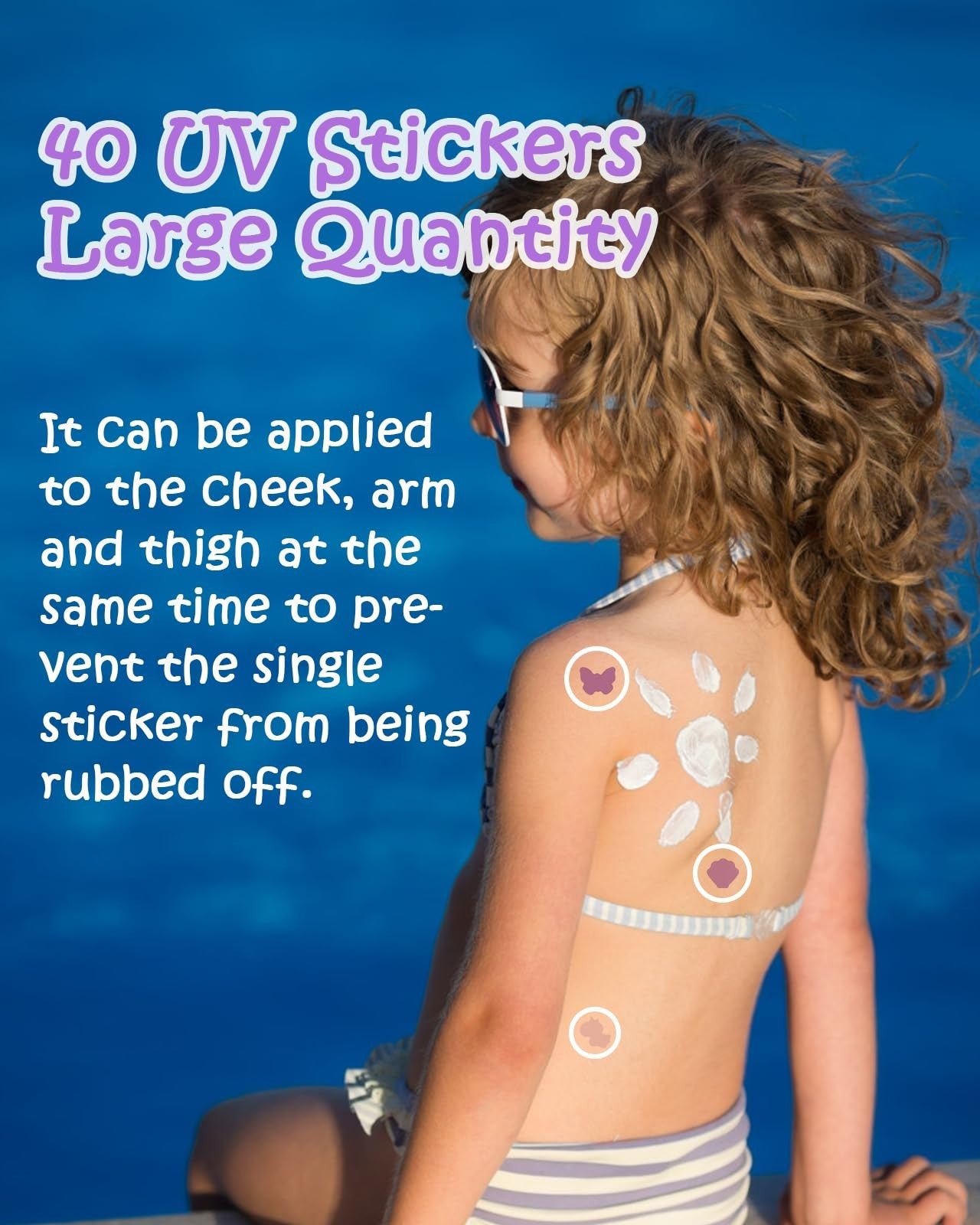 UV dots worn at the beach