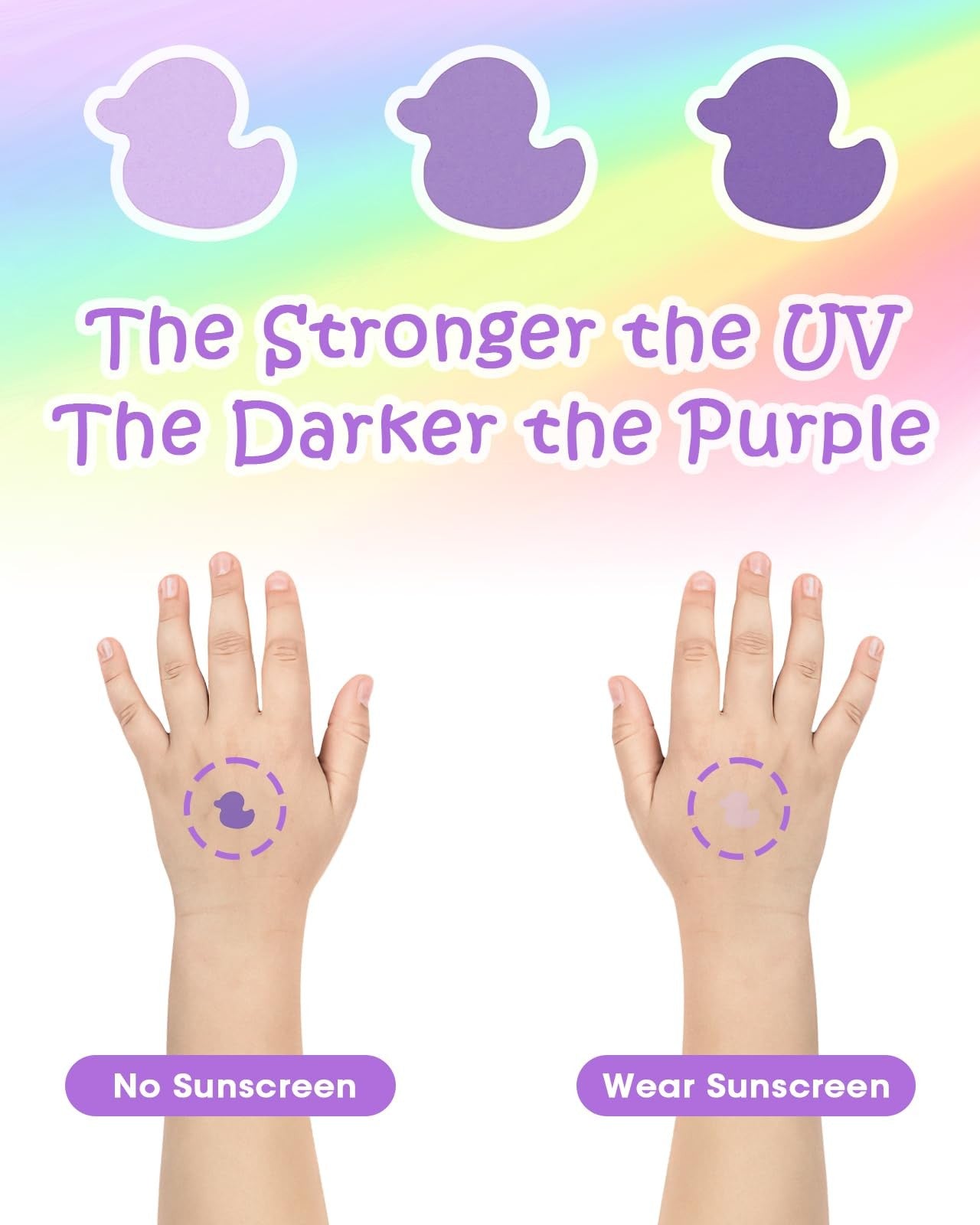UV reminder dots on skin